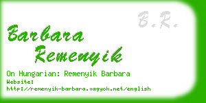 barbara remenyik business card